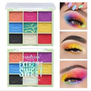 New Highly Natural Glossy Coloured Rainbow Eye Shadow Cosmetics Makeup Palette